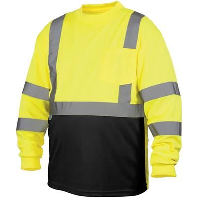 Pyramex RLTS31B Type R Class 3 High-Vis T-Shirt Black Bottom Long Sleeve