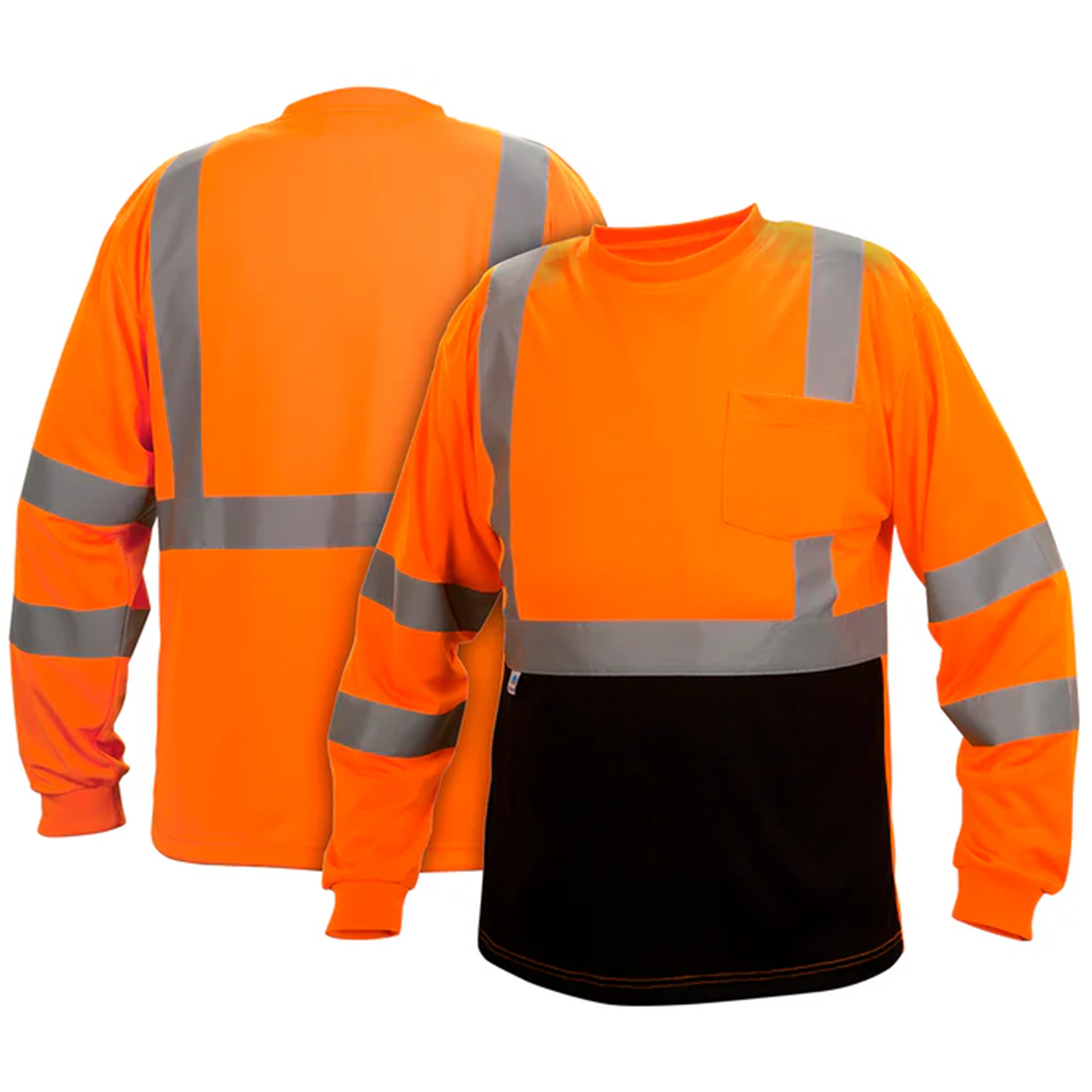 Pyramex RLTS31B Type R Class 3 High-Vis T-Shirt Black Bottom Long Sleeve