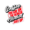 Coffee Alcohol - Hard Hat Decal