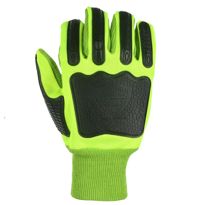 Green Corded Double Palm with Impact level1 and Cut A2 - Large