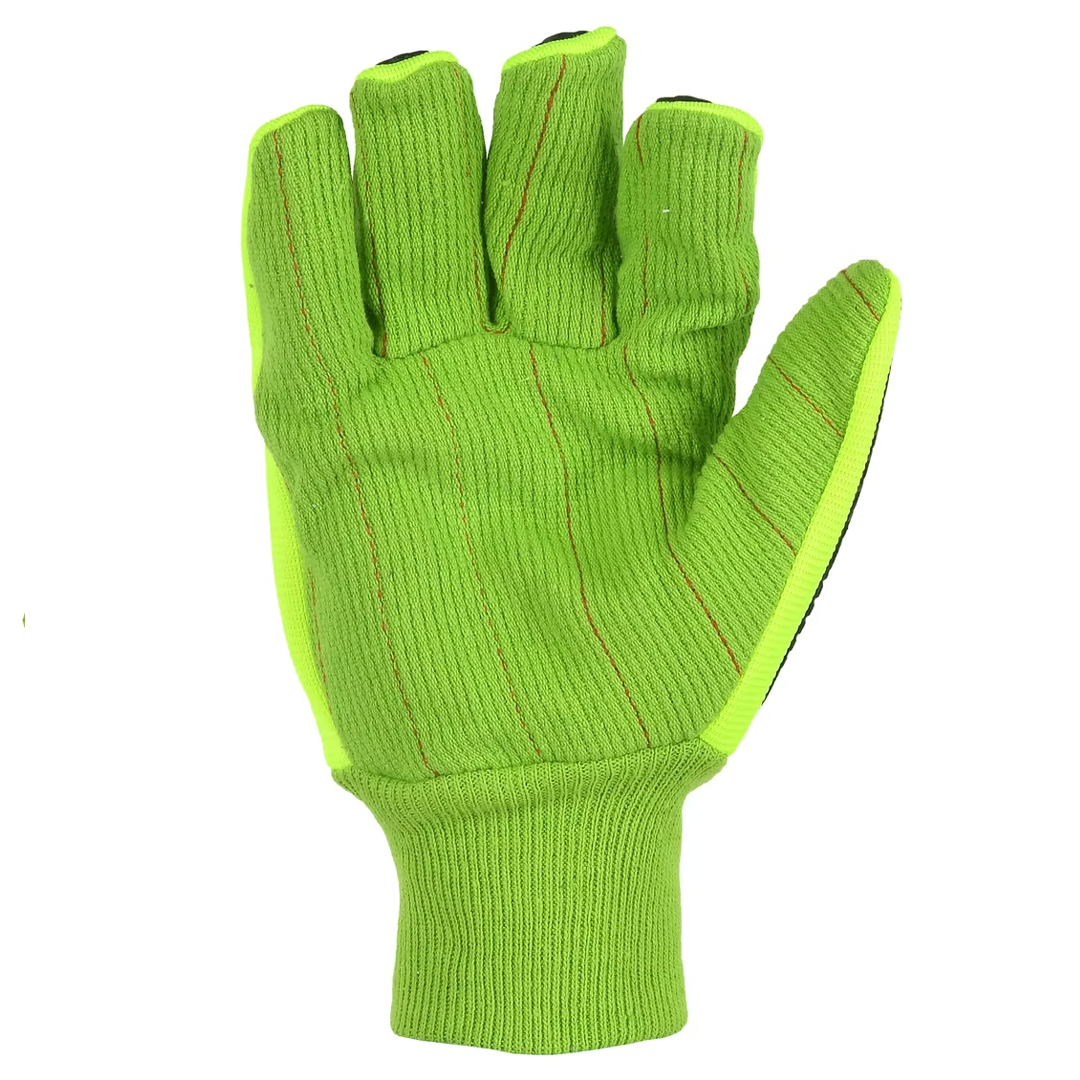 Green Corded Double Palm with Impact level1 and Cut A2 - Large