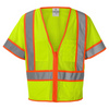 Kishigo ANSI Type R Class 2 Mesh Safety Vest – High-Visibility, Reflective, Zipper Front, 6 Pockets