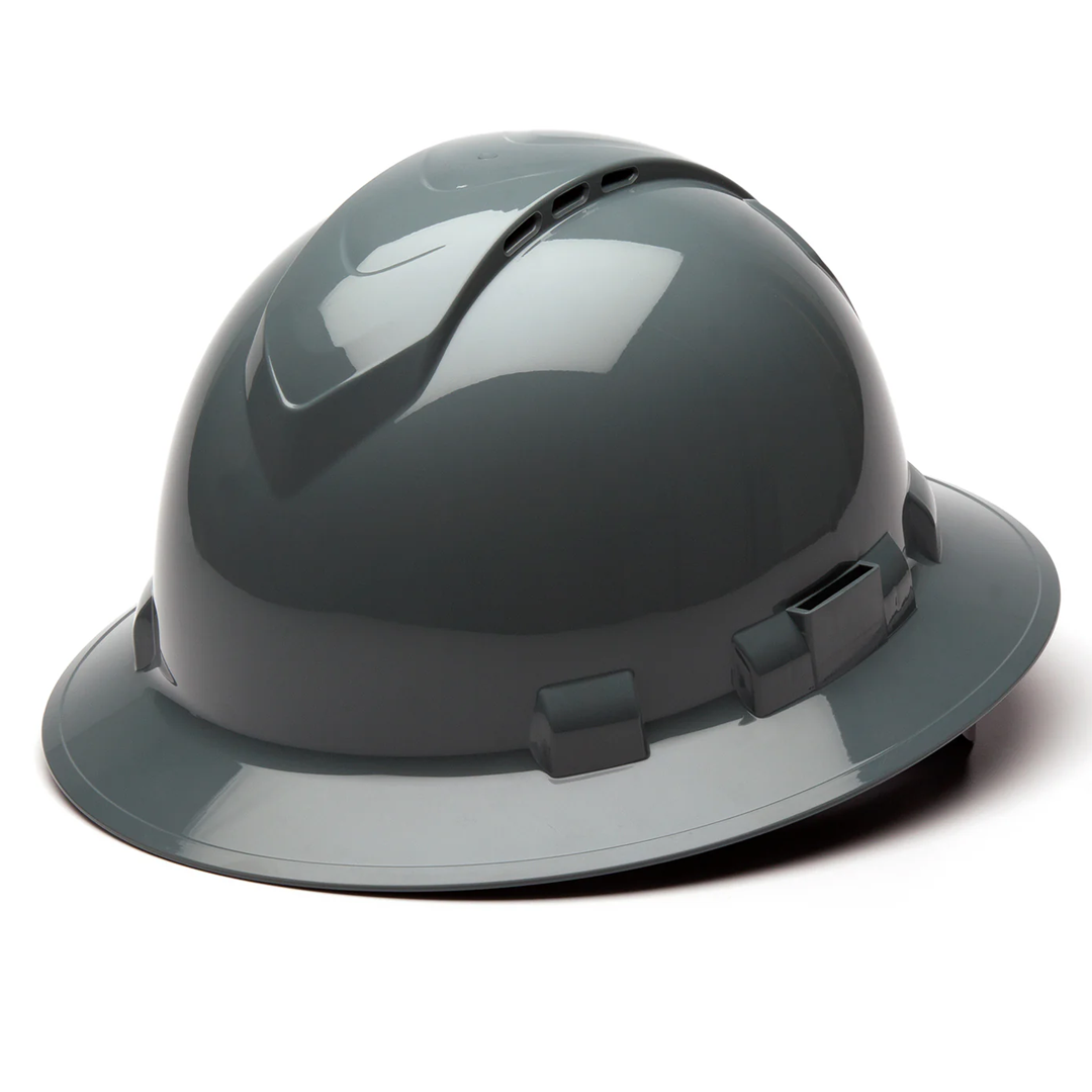 Custom Pyramex Ridgeline® Full Brim Vented Hard Hat - 4 pt Ratchet
