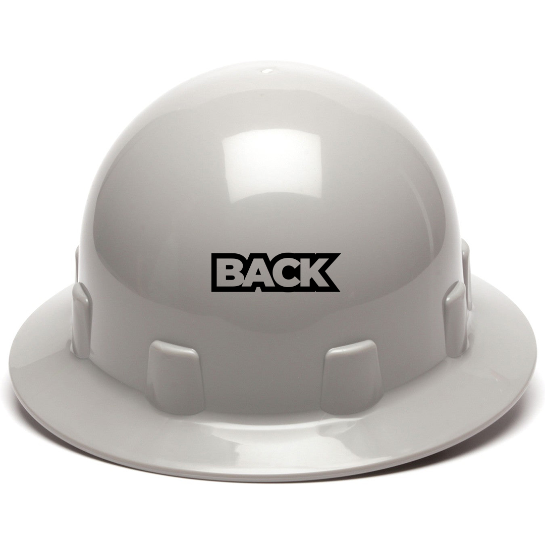 Pyramex SL Series Sleek Shell Custom  Full Brim Hard Hat 4-Point Ratchet Suspension
