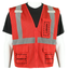 Red Mesh Custom Safety Vest with Silver trim