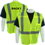 Custom Class 2 Type R Hi-Vis Yellow Mesh Vest with Reflective Silver Stripes on Background Trim