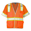 Kishigo ANSI Type R Class 3 Breakaway Safety Vest – High-Visibility, Reflective, 5-Point Breakaway, Zipper Front, Multi-Pocket