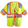 OccuNomix ANSI Class 3 Two-Tone Mesh Safety Vest – High-Visibility, Reflective, 5 Pockets, Zipper