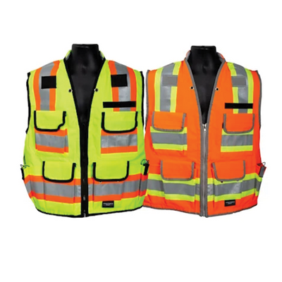 Titan Tools Class 2 Utility Safety Vest with Padded Collar and Mesh Back