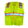 OccuNomix ANSI Class 2 Two-Tone Surveyor Safety Vest – High-Visibility Mesh, Reflective Strips, 3 pockets