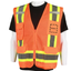 Class 2 Type R Hi-Vis Yellow Mesh Custom Safety Vest with silver and orange trim