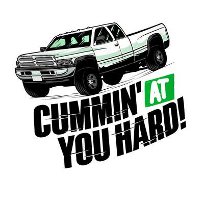 Cummin at you hard - Hard Hat Decal