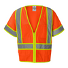 Kishigo ANSI Type R Class 2 Mesh Safety Vest – High-Visibility, Reflective, Zipper Front, 6 Pockets