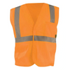 Custom High-Visibility Mesh Zipper Safety Vest – ANSI Class 2, Reflective, Type R, Yellow and Orange