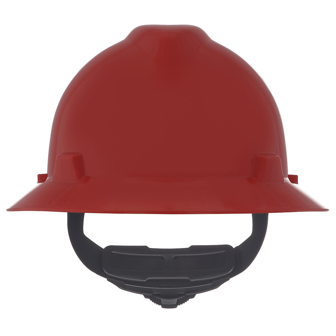 MSA  V-Gard Full Brim Hard Hat - Fas-Trac Suspension Type I, Class E
