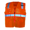 OccuNomix ANSI Class 2 Two-Tone Surveyor Safety Vest – High-Visibility Mesh, Reflective Strips, 3 pockets