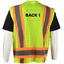 Class 2 Type R Hi-Vis Yellow Mesh Custom Safety Vest with silver and orange trim