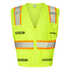 Custom Kishigo ANSI Type R Class 2 All-Mesh Contrast Safety Vest – High-Visibility, Reflective Strips, Zipper Front, 2 Pockets