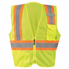 OccuNomix ANSI Class 2, Type R Mesh Safety Vest – Zipper, 3 Pockets, Reflective