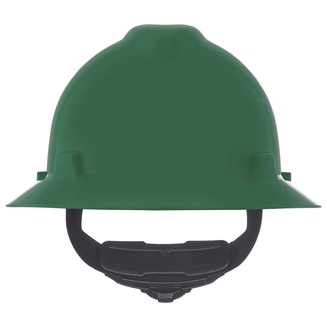 MSA  V-Gard Full Brim Hard Hat - Fas-Trac Suspension Type I, Class E