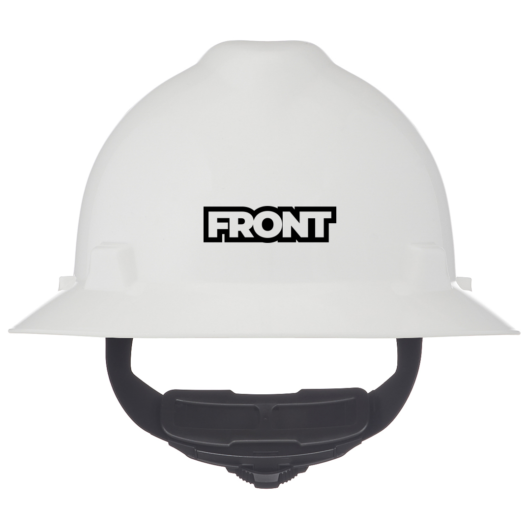 Custom MSA  V-Gard Full Brim Hard Hat - Fas-Trac Suspension Type I, Class E