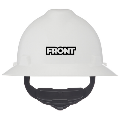 Custom MSA  V-Gard Full Brim Hard Hat - Fas-Trac Suspension Type I, Class E