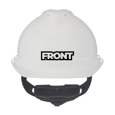 Custom MSA V-Gard 500 Fas-Trac III 6-Point Ratchet Vented Hard Hat
