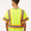 Kishigo Class 3 Type R High-Visibility Mesh Safety Vest – ANSI Compliant, Reflective Stripes, Single Pocket