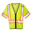Kishigo Class 3 Type R High-Visibility Mesh Safety Vest – ANSI Compliant, Reflective Stripes, Single Pocket