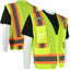 Class 2 Type R Hi-Vis Yellow Mesh Custom Safety Vest with silver and orange trim