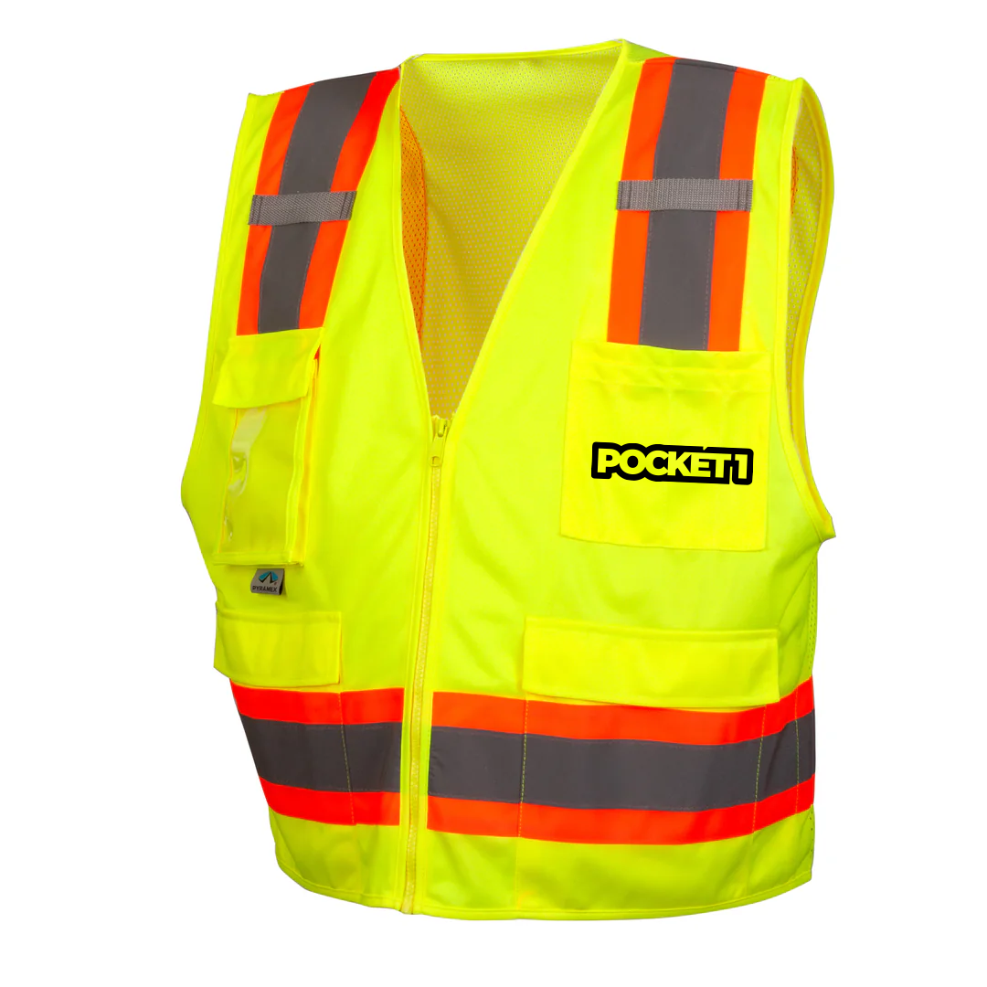 Custom Pyramex RVZ24CP Series ANSI Type R Class 2 Vest