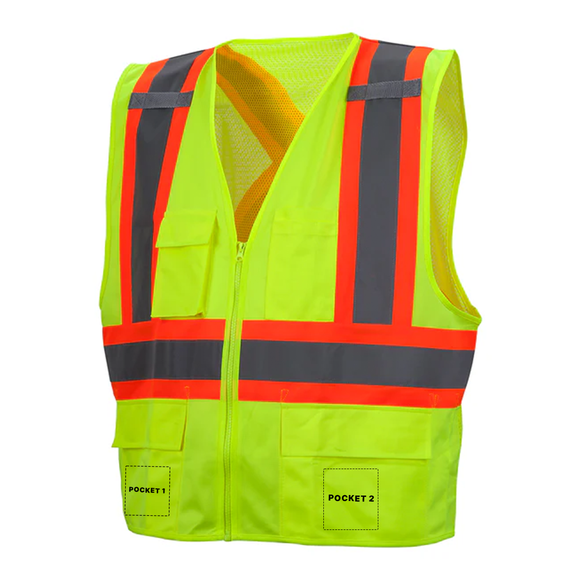 Custom Pyramex RCZ24 Type R Class 2 High-Vis Two-Tone X-Back Safety Vest