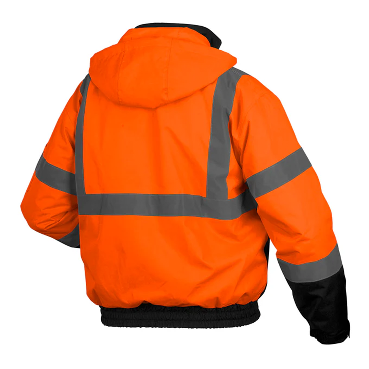 Pyramex RJ31 Type R Class 3 High-Vis Waterproof Fleece Lined Black Bottom Bomber Jacket