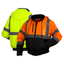 Pyramex RJ31 Type R Class 3 High-Vis Waterproof Fleece Lined Black Bottom Bomber Jacket