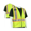 Class 2 Type R Hi-Vis Safety Vest, Yellow Mesh, Silver and Orange Trim