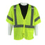 Class 3 Type R Hi-Vis ANSI Safety Vest, Reflective Silver Stripes