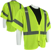 Class 3 Type R Hi-Vis ANSI Safety Vest, Reflective Silver Stripes