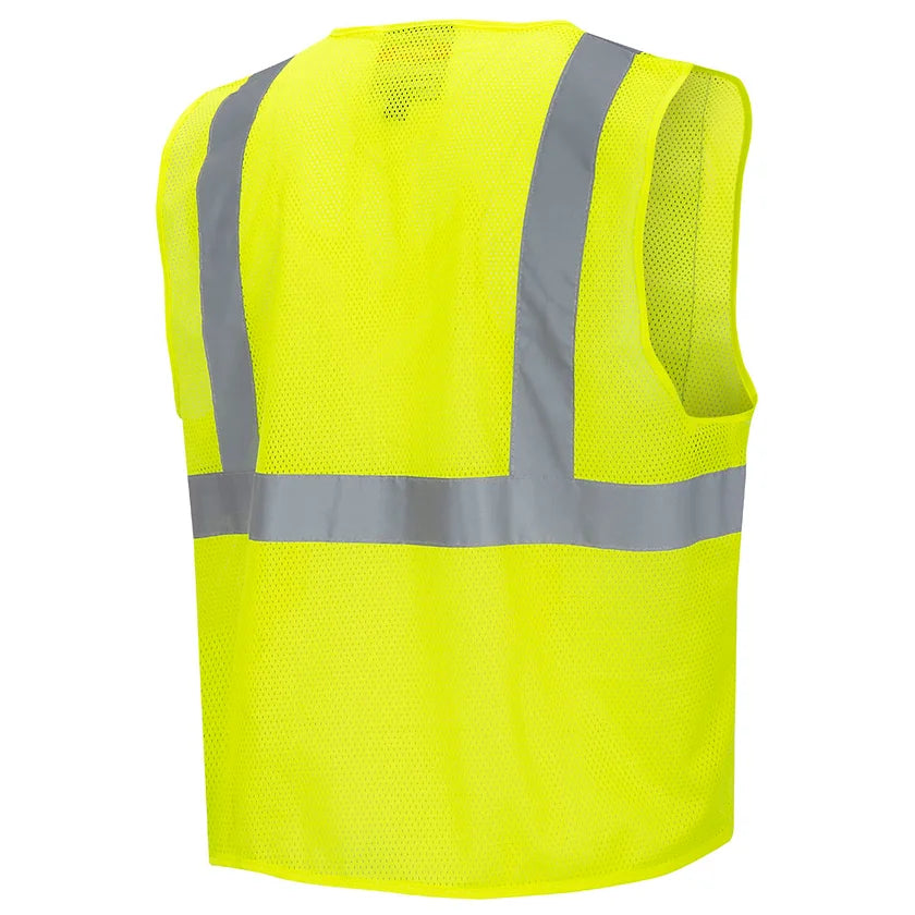 Zip-Up Custom Safety Vest - Hi-Vis Yellow/Green - V1060360U