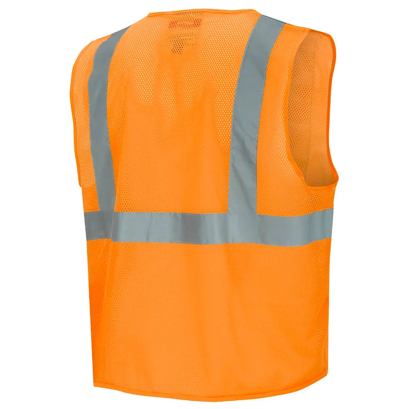 Zip-Up Custom Safety Vest - Hi-Vis Yellow/Green - V1060360U