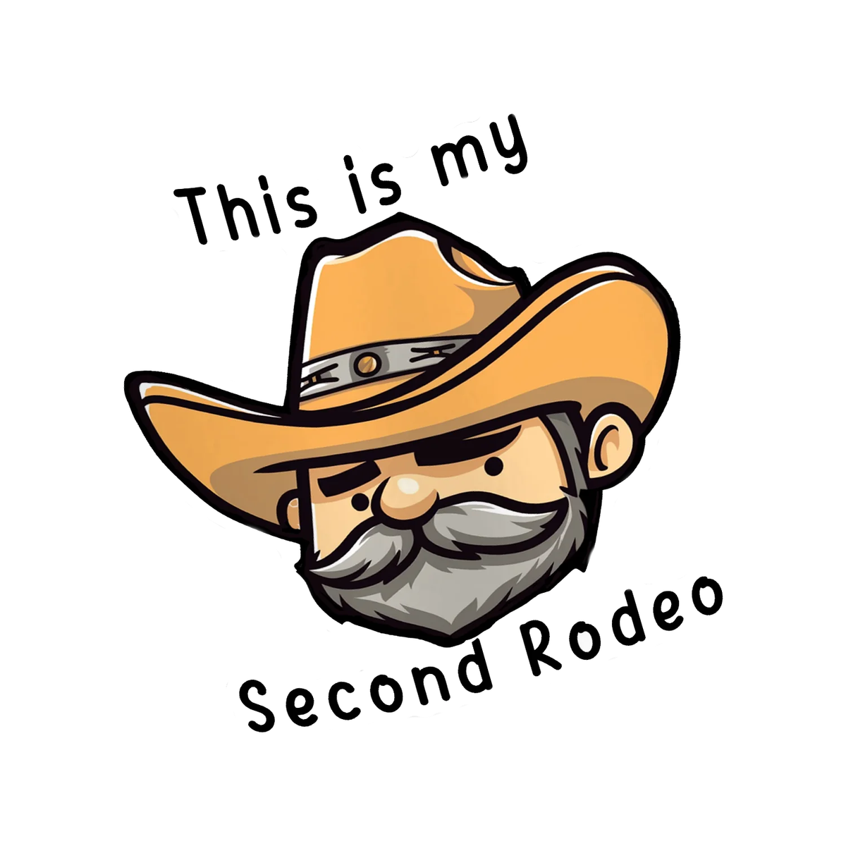 My Second Rodeo Sticker My Second Rodeo - Hard Hat Decal – Custom Safety USA